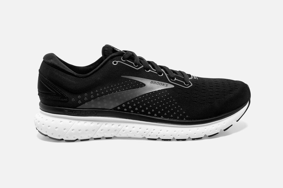 Womens Brooks Glycerin 18 Road Shoes Black/Pewter/White | Shoes 2839-IJTZX